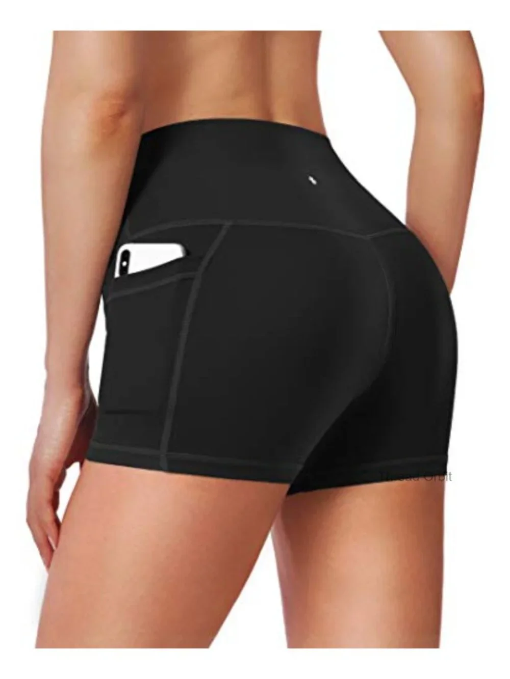 Women's High Waist Yoga Shorts with Side Pockets Tummy Control Biker Shorts